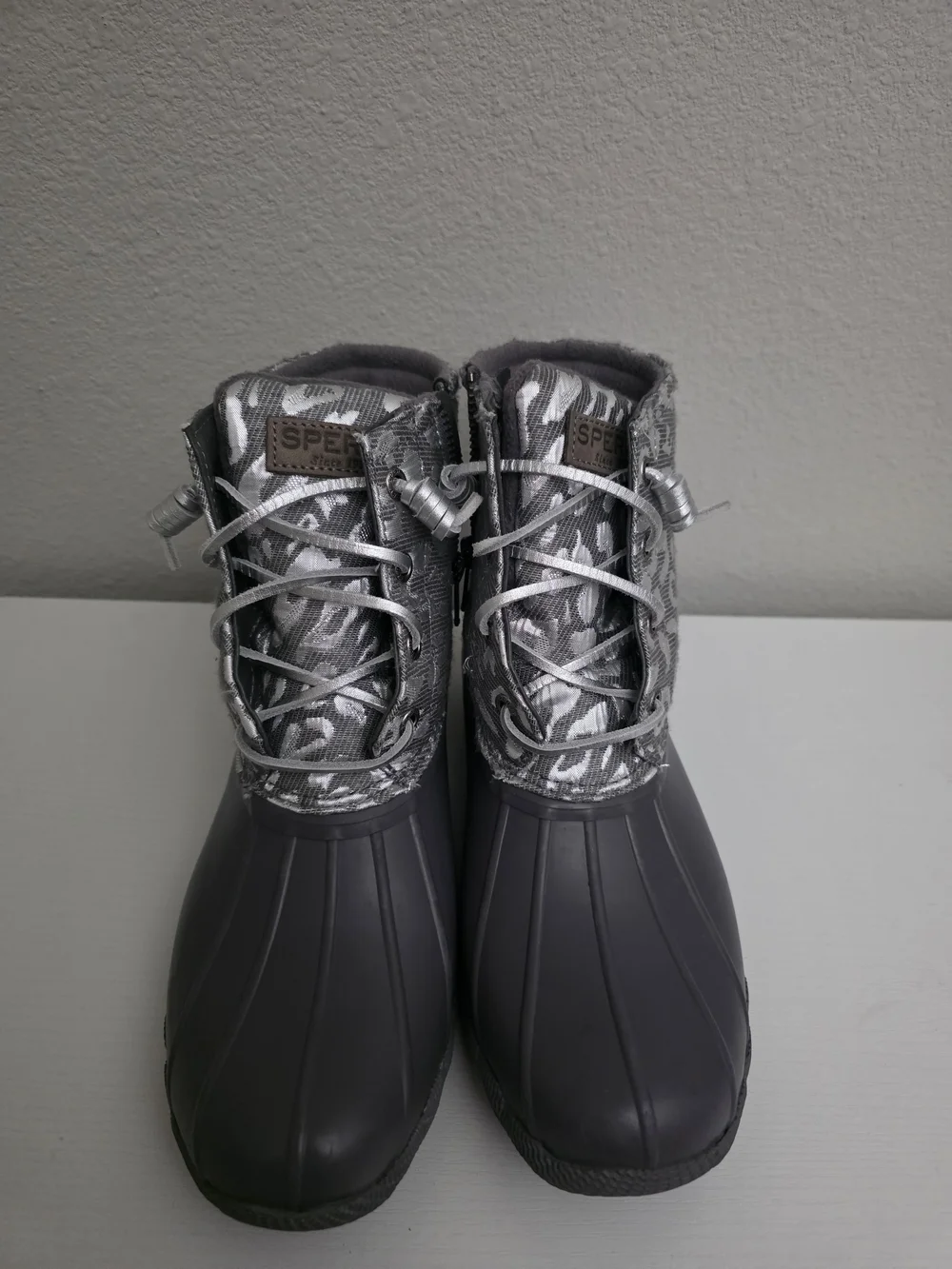 Sperry Saltwater Grey Waterproof Duck Boots - Women